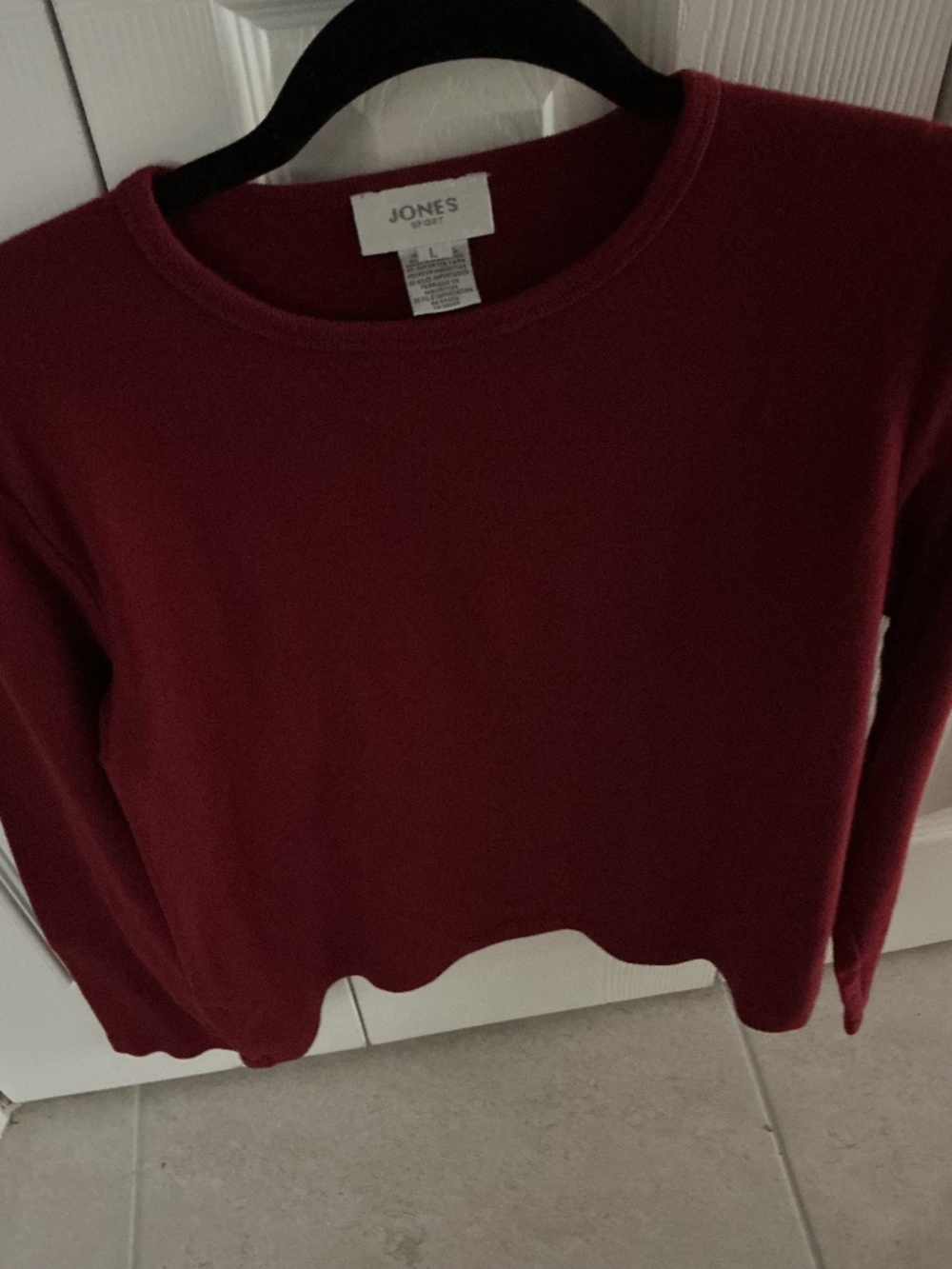 Jones sport deep cranberry sweater top